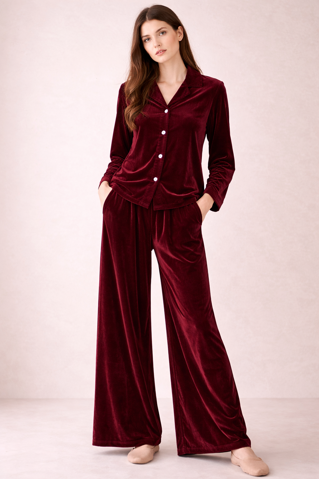 EVE – Merlot Velvet  Premium Co-ord Set