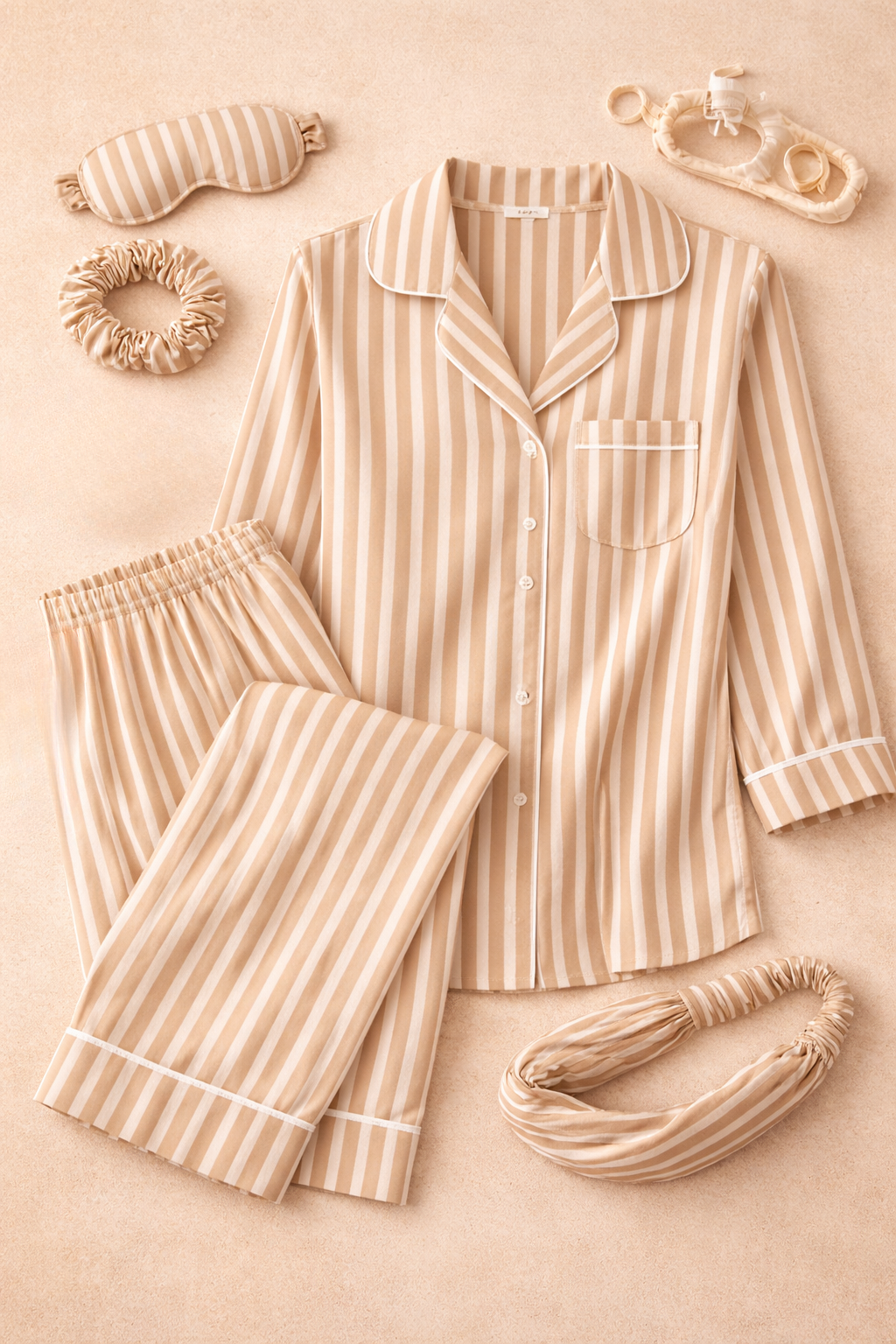 EVE – Silk Ivory Pinstripe